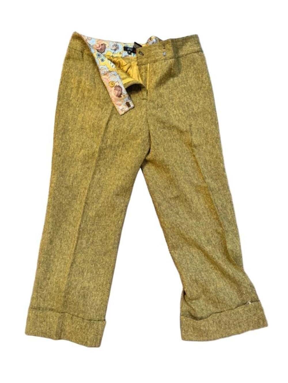 Etcetera Green Wool Blend Size 12 Tweed Blazer And Size 10 Pants Set.